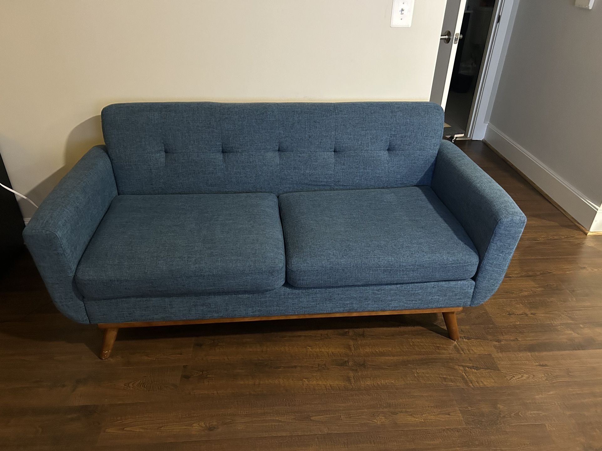 Loveseat Sofa, Mid Century Modern Decor, 65.2" W Love Seat, Small Couch, Button Tufted Upholstered