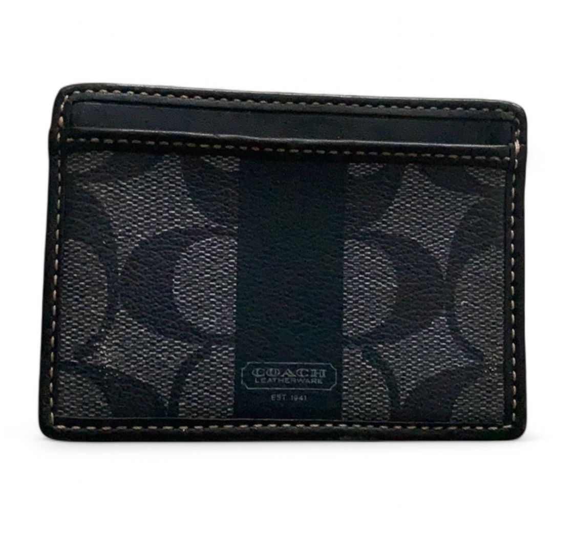Coach Navy Blue Card Holder