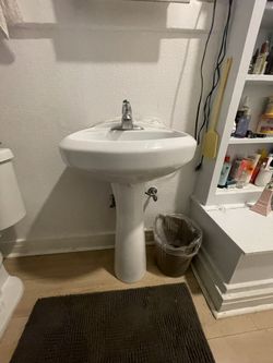 Pedestal Lavatory Bathroom Sink 
