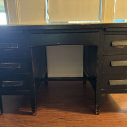 Mid Century Rare Teacher's Desk - Solid Wood