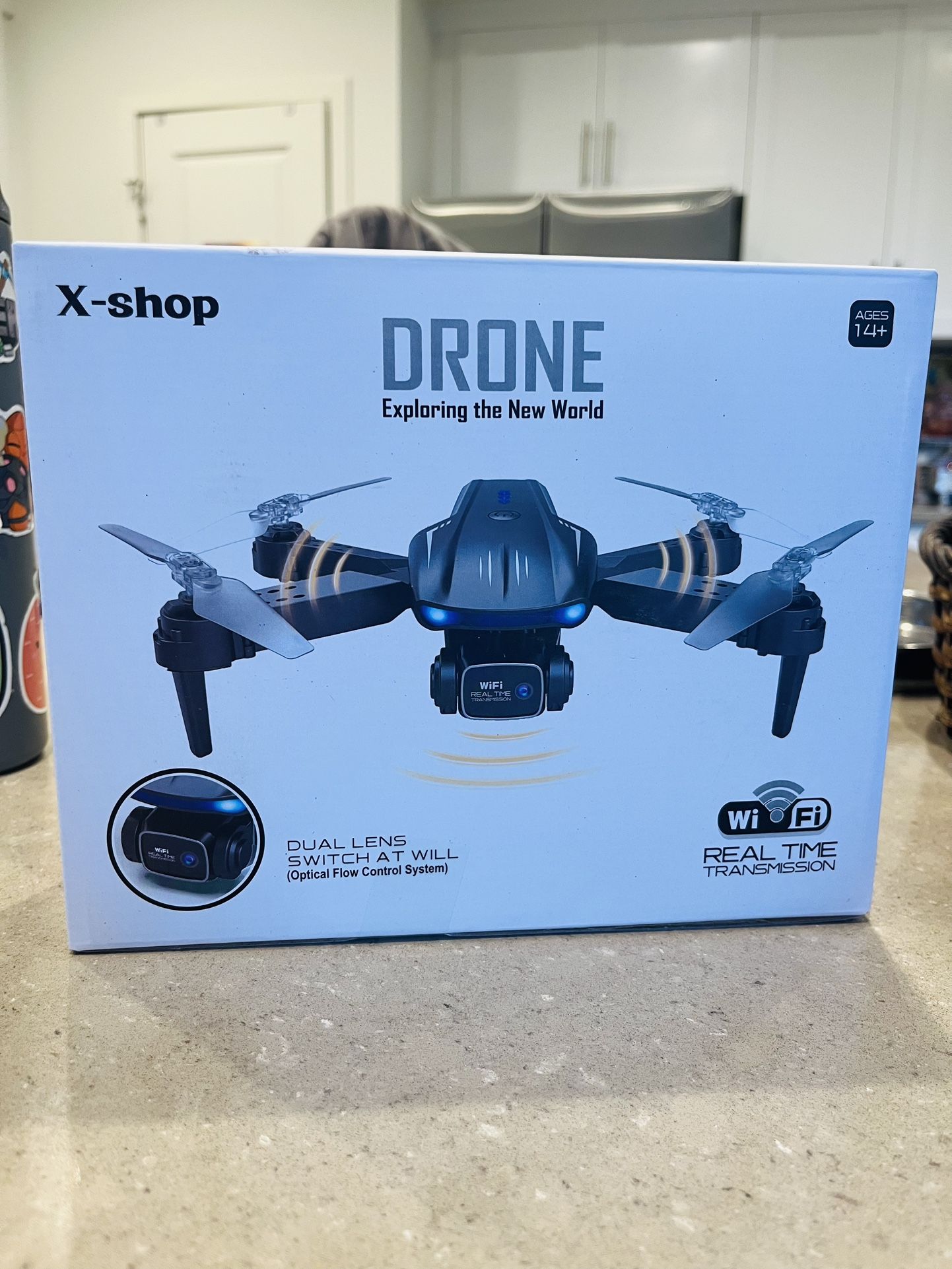 Brand new Drone with REAL WIFI TRANSMISSION Camera 1080P HD, FPV Drones with 2 Batteries,