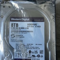 💾 8TB Western Digital Purple Surveillance Hard Drives – Brand New (Open Box)