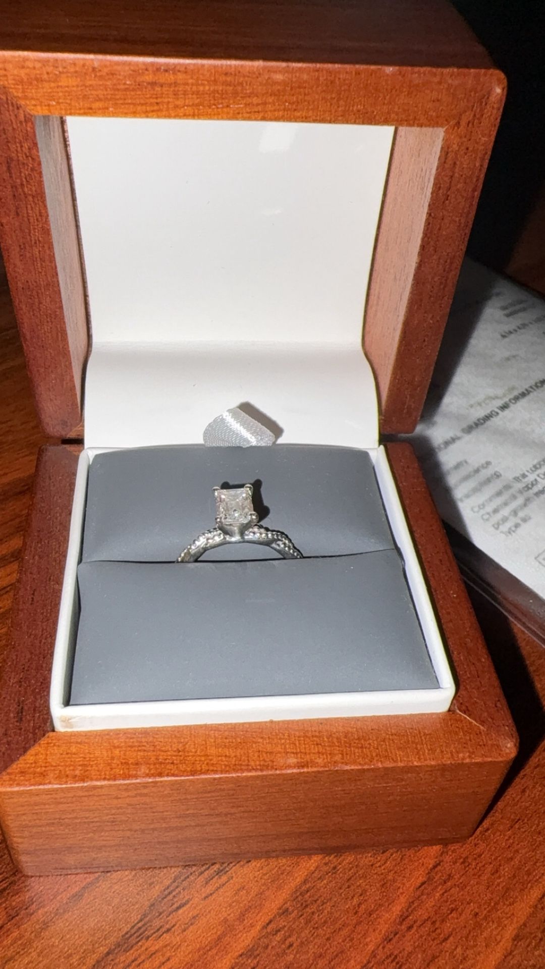 1ct Lab Grown Engagement Ring