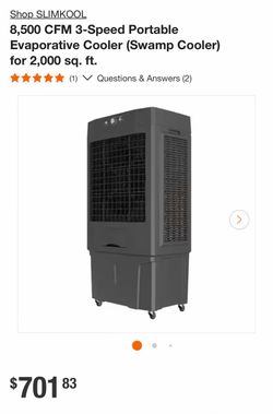 Shop SLIMKOOL 8,500 CFM 3-Speed Portable Evaporative Cooler (Swamp Cooler) for 2,000 sq. ft.