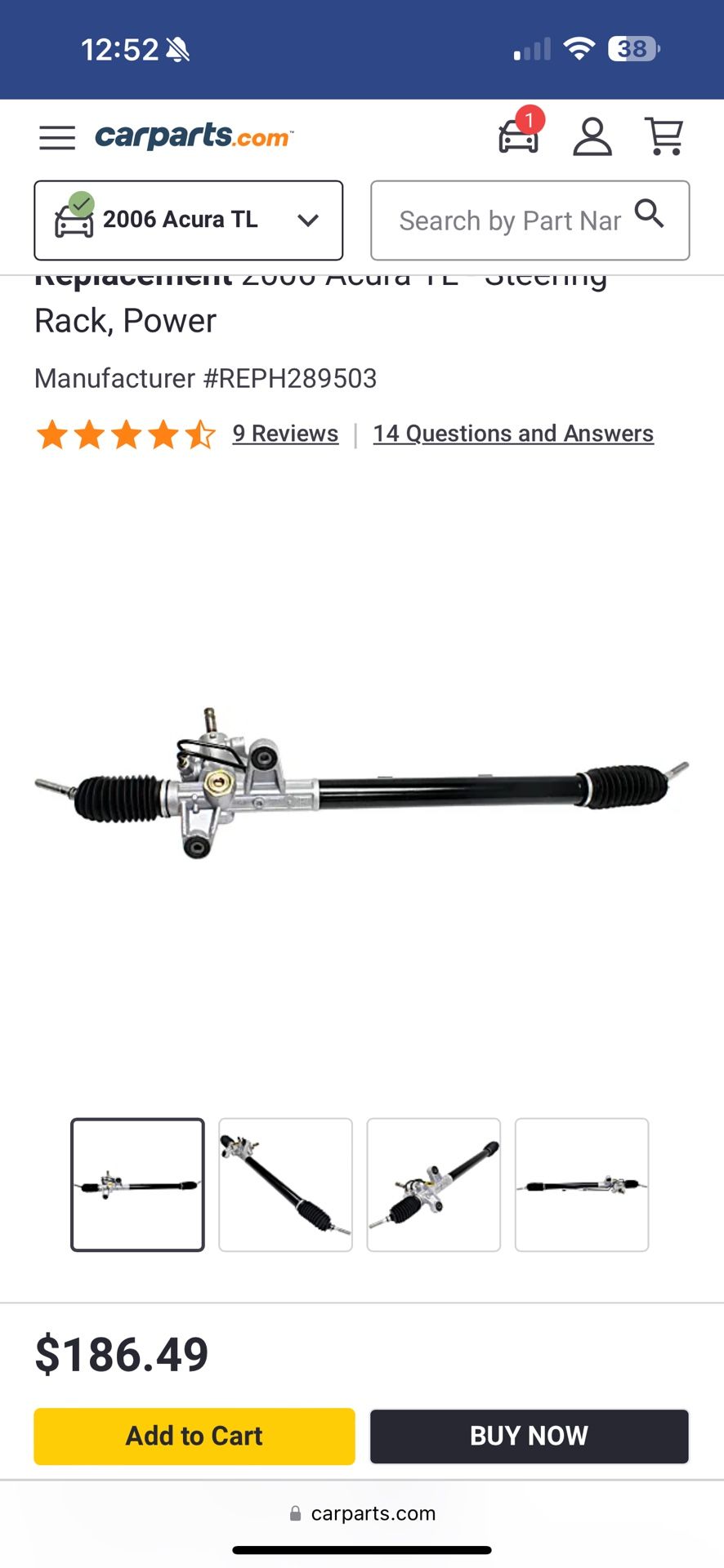 06 Acura TL Power Steering Rack And Pinion