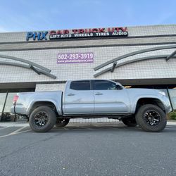 Tacoma Level Kits Wheels Tiras Lift Kits Side Steps Bed Covers Intakes Mufflers Installations.