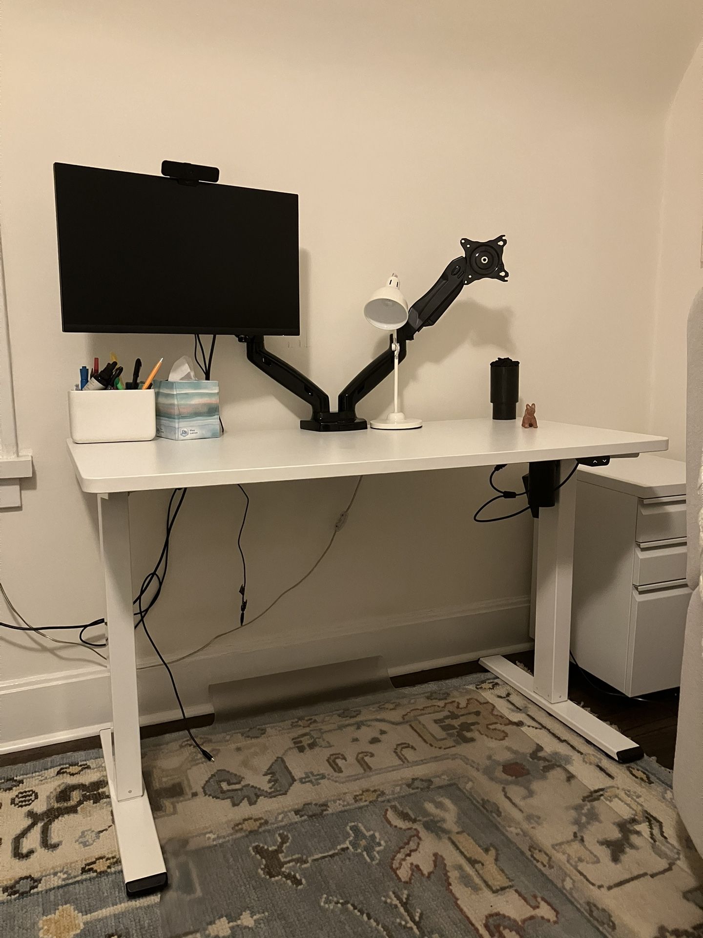 Electric Sit-to-Stand Desk - White