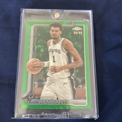 Victor wembanyama topps chrome 2025 true green /99 hobby Best offer accepted