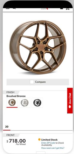 SET of (4) 20” ROHANA WHEELS AND TIRES