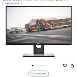 Dell 2716dg Monitor 27 Inch 1440p 144hz Gsync