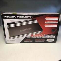 Power Acoustik 3000 Watts Monoblock Amplifier For Bass Comes With Bass Knob Brand New 