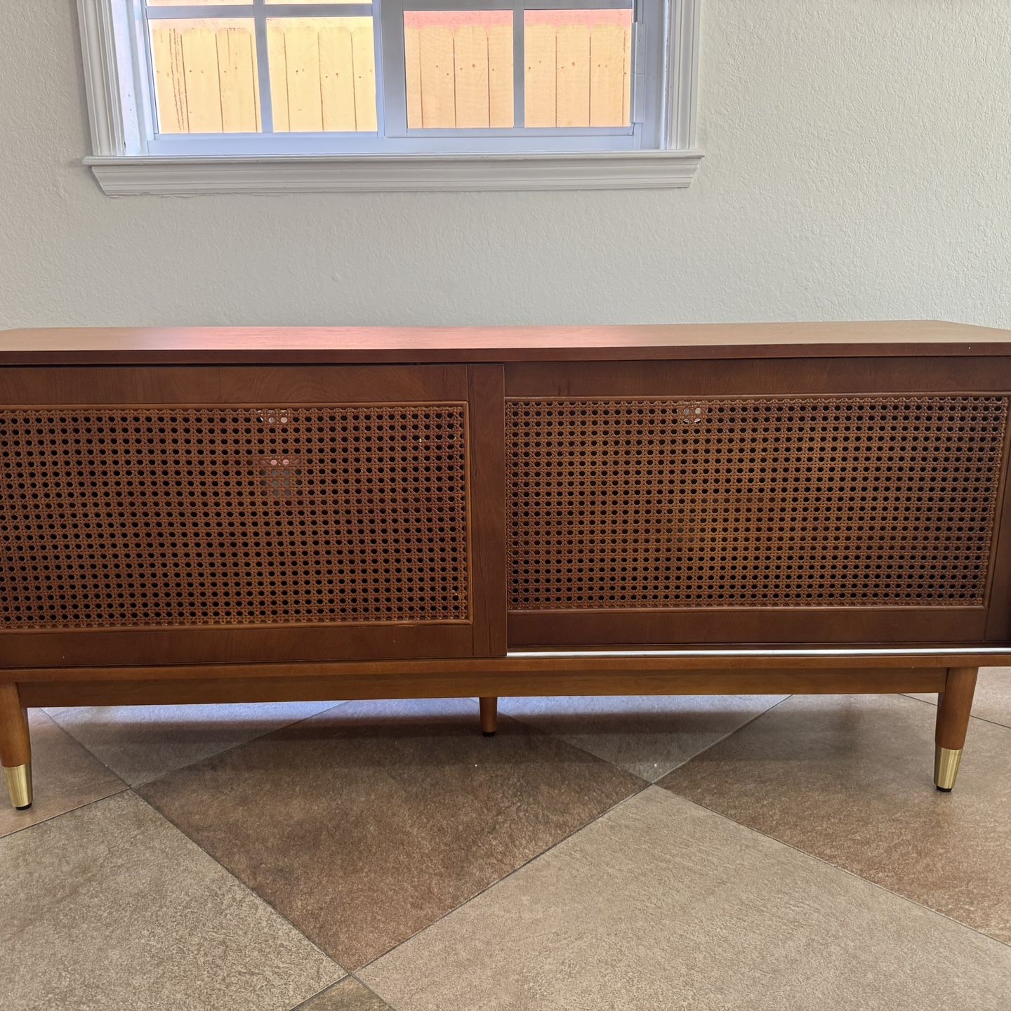 Tv stand Rattan / Midcentry Modern Credenza 