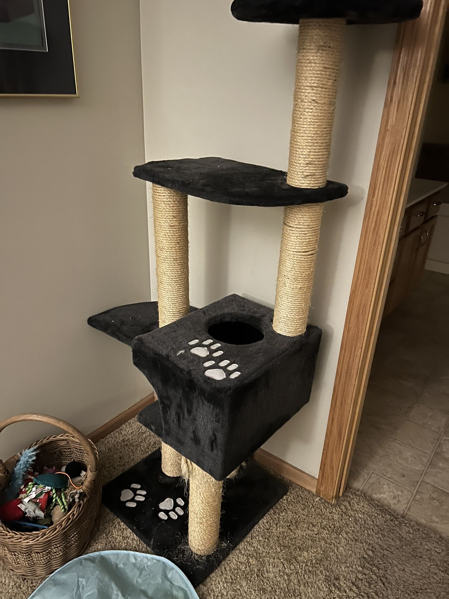 Cat Condo/Scratch Tower And Toys
