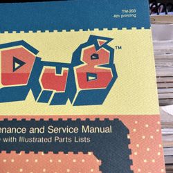 Original Dig Dug Tm-203 4th Printing Namco Atari Arcade Manual 