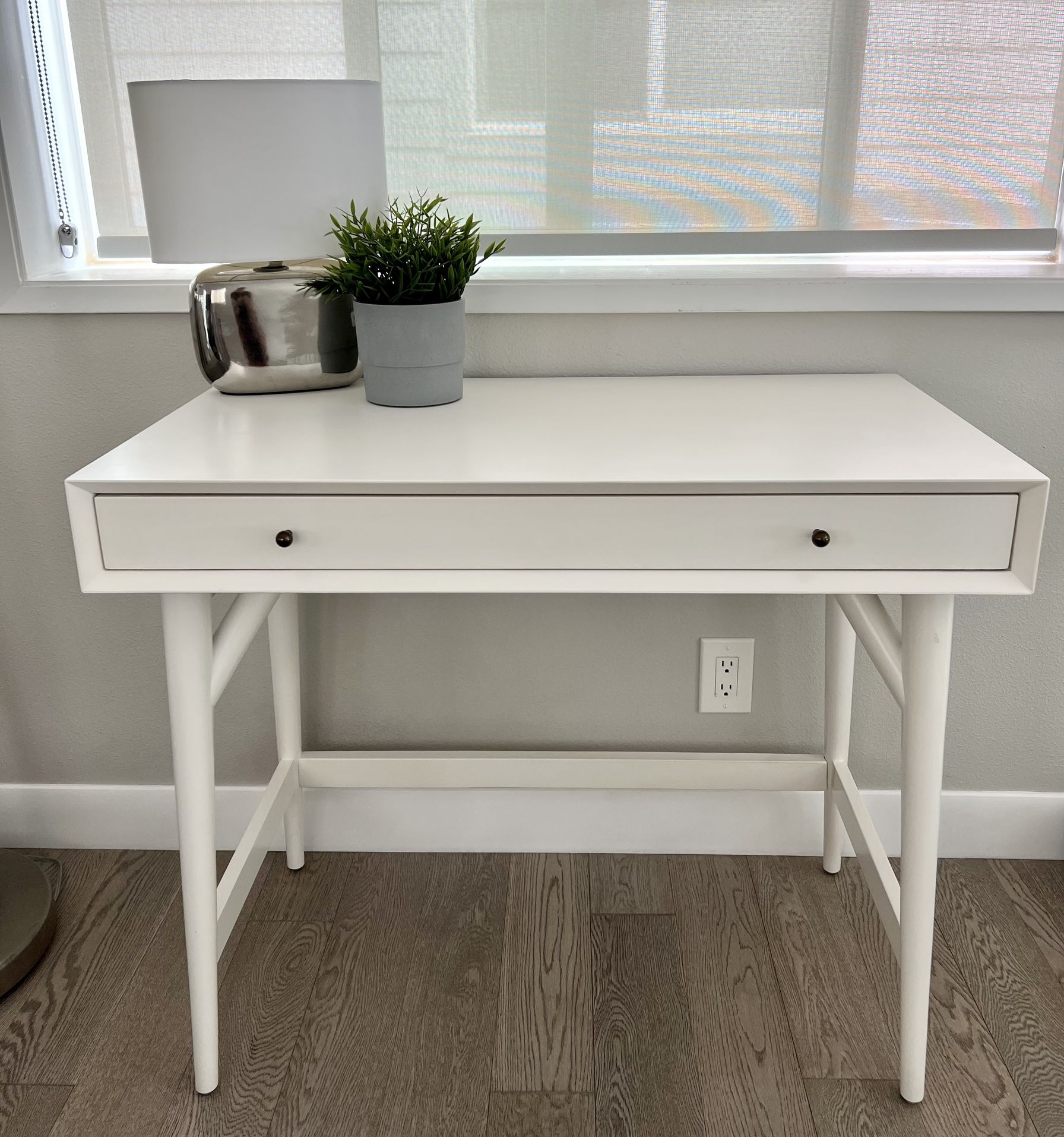 West Elm Mid-century White Desk