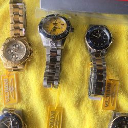 NEW Invicta Men’s Watch Bundle – Stainless Steel – Multiple Watches