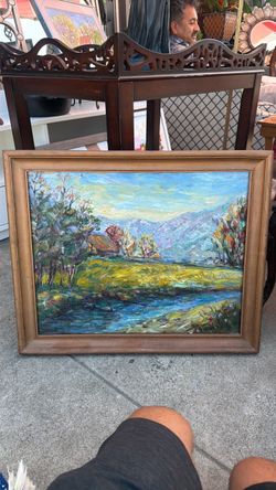 Mid century oil on canvas