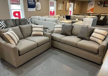 New Hughes Furniture Sofa & Loveseat Set 