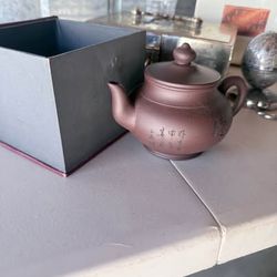 Chinese Yixing Style Purple Clay Teapot with Presentation Box