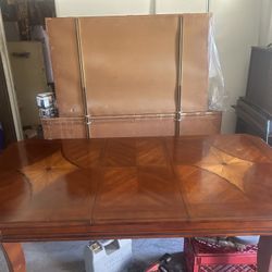 Dining Room Table China Cabinet With Matching Inlets