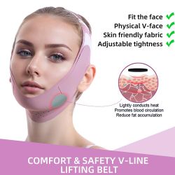 Reusable V-Line Lifting Mask: Double chin strap for Face Tightening