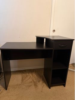Black compact desk