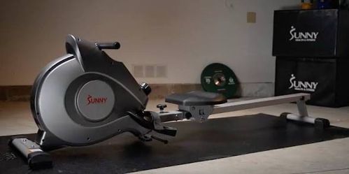 Sunny Health & Fitness Magnetic Rowing Machine - Silver