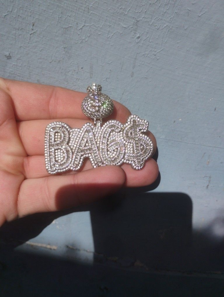 Silver Money Bags Pendant Italy 925