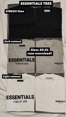 Essentials tees XS-XL