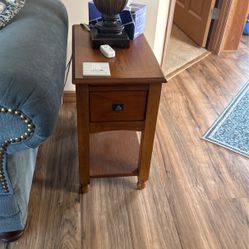 2 Skinny Wooden End Tables