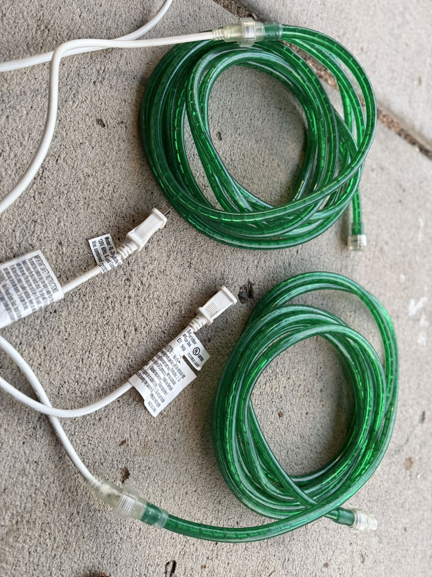 2 Green Flexible Lights (each is 18 feet long)