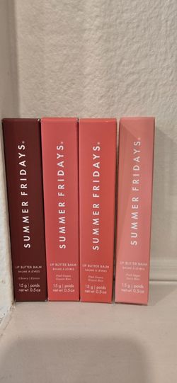 Brand New Summer Fridays Lip Butter Balm. Pink Sugar, Pink Guava, Cherry.