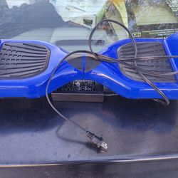 Blue Hoverboard And Charger..