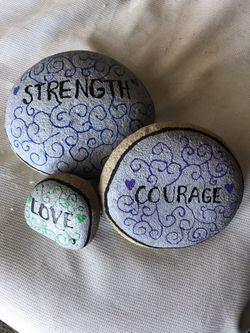 Hand painted decorative rocks