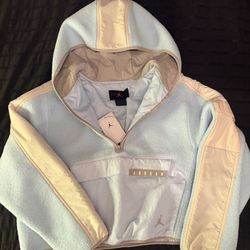 Jordan 1/2 Zip Hooded Fleece Sherpa Jacket