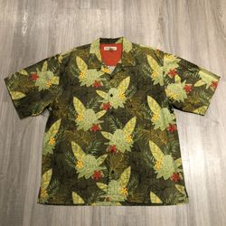 tommy bahama hawaiian shirt xl floral multi-color relaxed