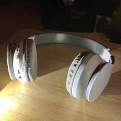 White Bluetooth Headphones