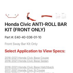 Eibach Civic Si (front sway bar kit)