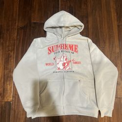 Supreme True Religion Zip Up Hooded Sweatshirt size Medium 