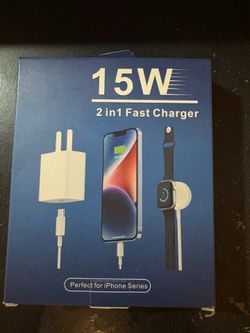 15W 2-in-1 Fast Charger Set for iPhone & Apple Watch
