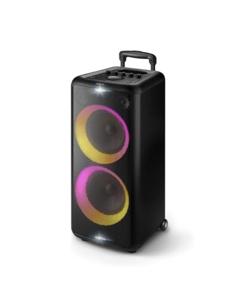 Philips X5206 Bluetooth Portable Party Speaker with Wheels & Light Show