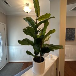 35" Medium Faux Fiddle Leaf Fig with Ceramic Pot