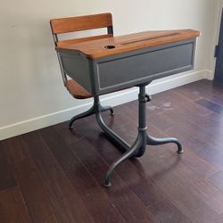 Refnished Vintage School Desk 1930’s