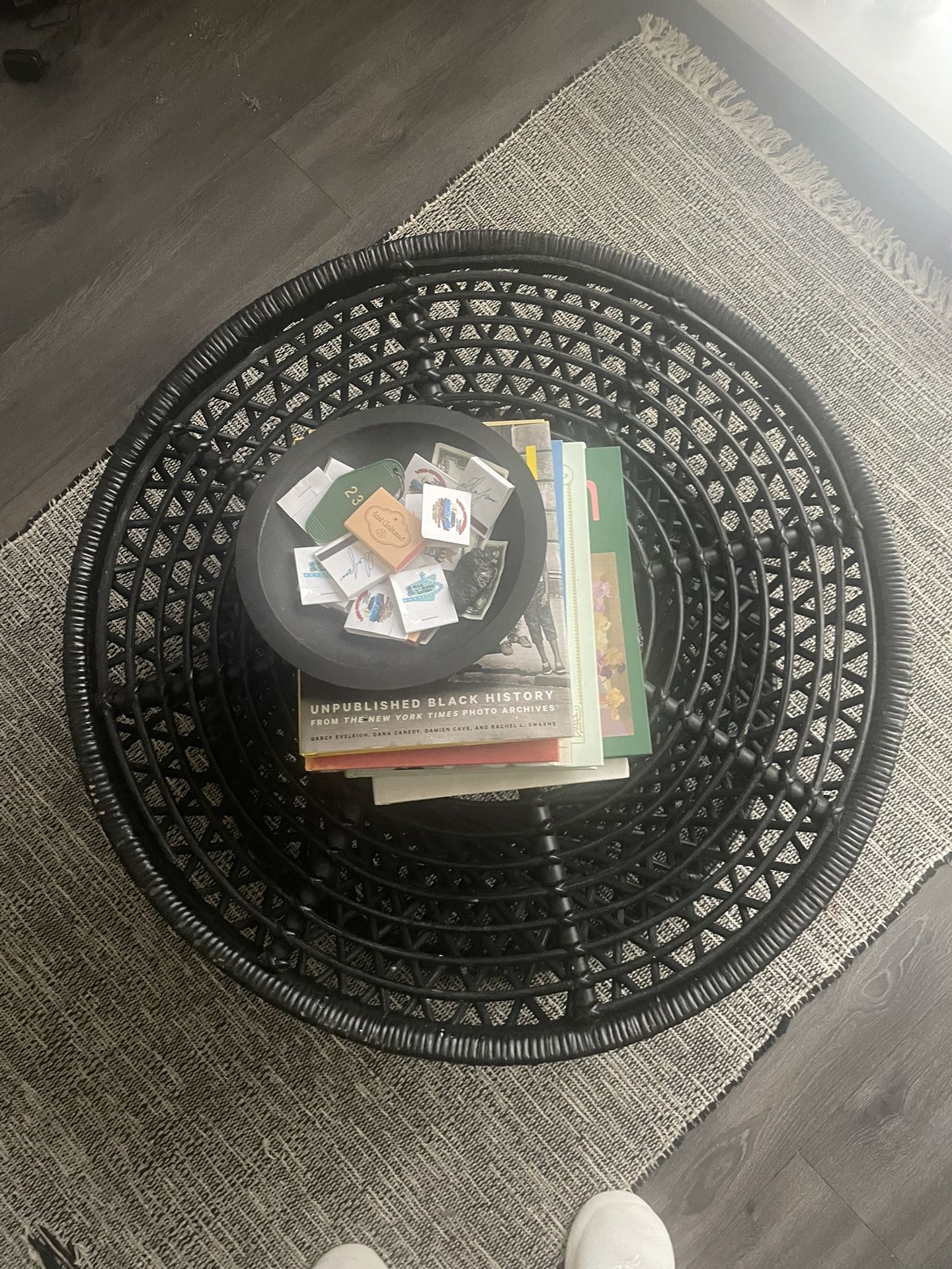 Black Wicker Table (best Offer)