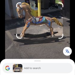 Old Large Wooden Rocking Horse