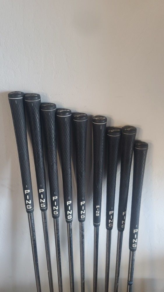 PING G2 HL Iron Set White Dot 3-PW, SW, LW Stiff Flex Up 10 Clubs Total