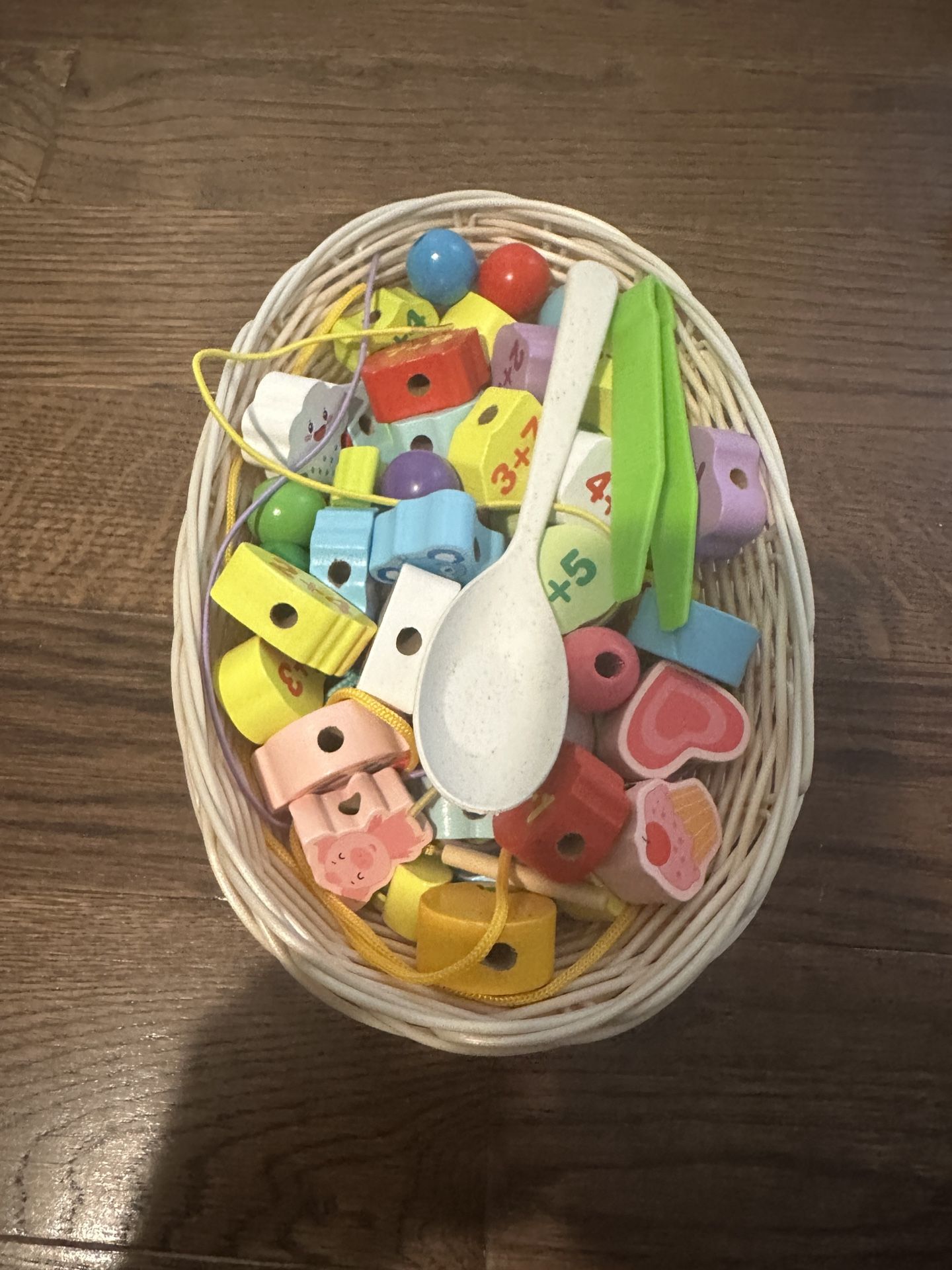 Wooden Lacing Beads Set – Educational Math & Fine Motor Toy