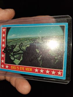 RARE EVIL KNIEVEL AND ROBBIE SIGNED GRAND CANYON CARD CLEAN