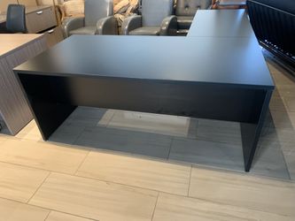 Black Desk L Shape 72”x84” With Drawers New! Sale !