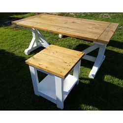 💥Farmhouse Dining Table - Made To Order - Solid Wood💯